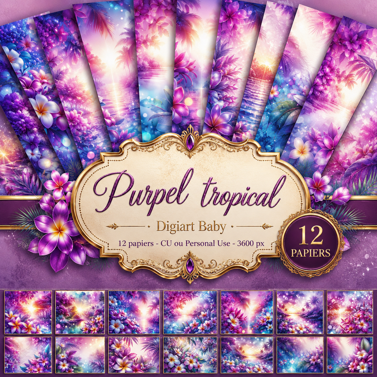(image for) Papier Purpel Tropical